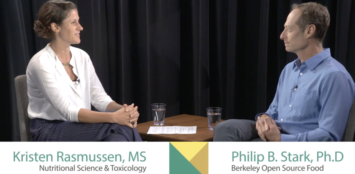 Professor Kristen Rasmussen de Vasquez interviewing Philip Stark.
